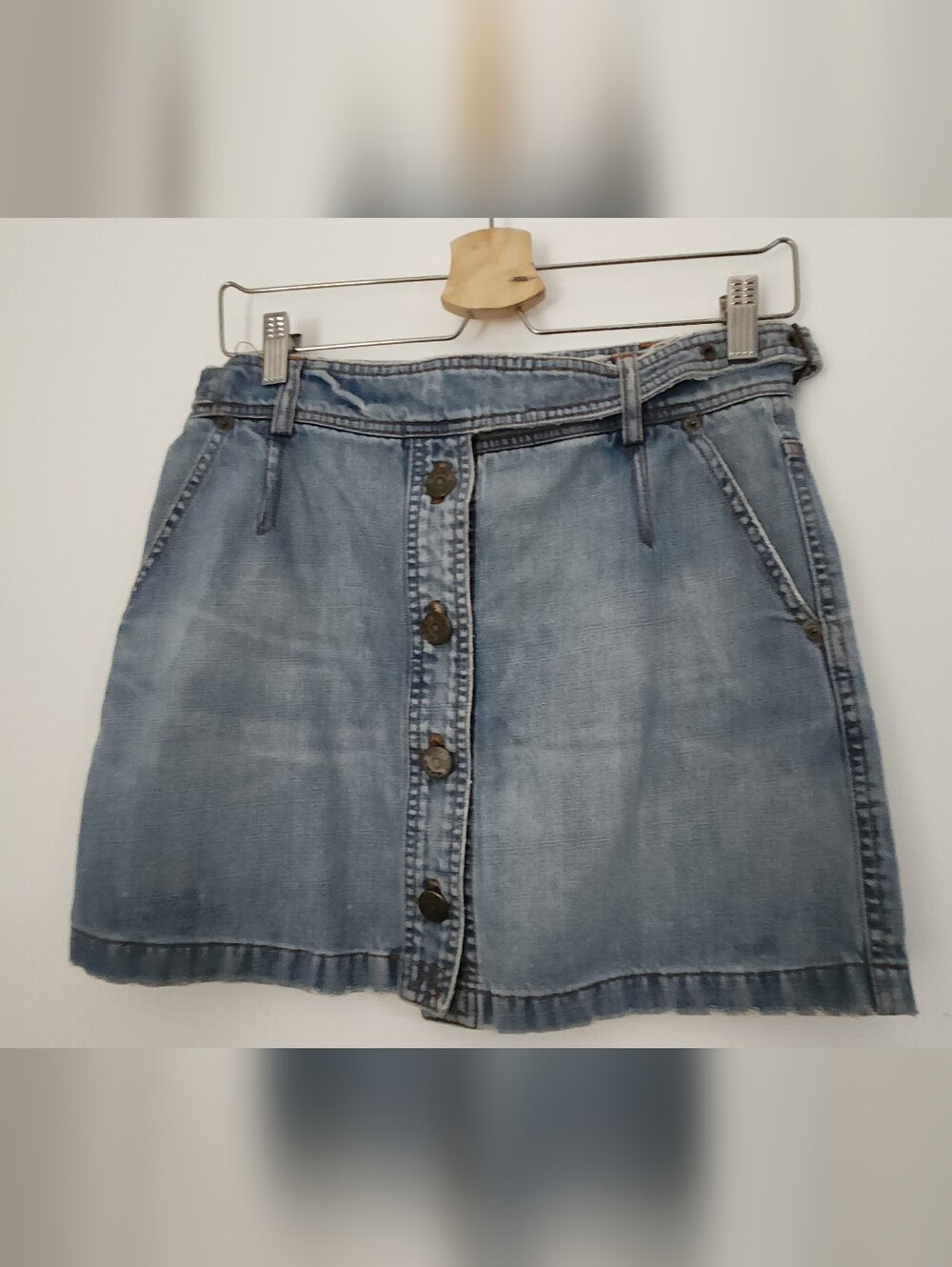 Marc Jacobs Light Blue Denim Button-Front Mini Skirt - Picture 2 of 5